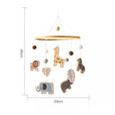Móbile de Berço Lenogue Madeira Animais com Sino Relaxante Bebê Estimulo Visual Auditivo
