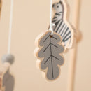 Móbile de Berço Lenogue Madeira Animais com Sino Relaxante Bebê Estimulo Visual Auditivo