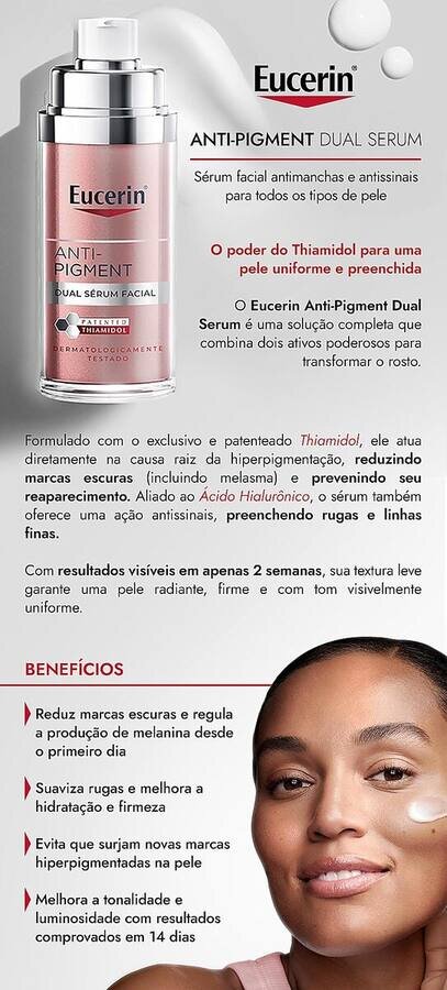 Eucerin Anti-Pigment Dual Serum: o poder do Thiamidol para uma pele uniforme e preenchida — 4 benefícios principais