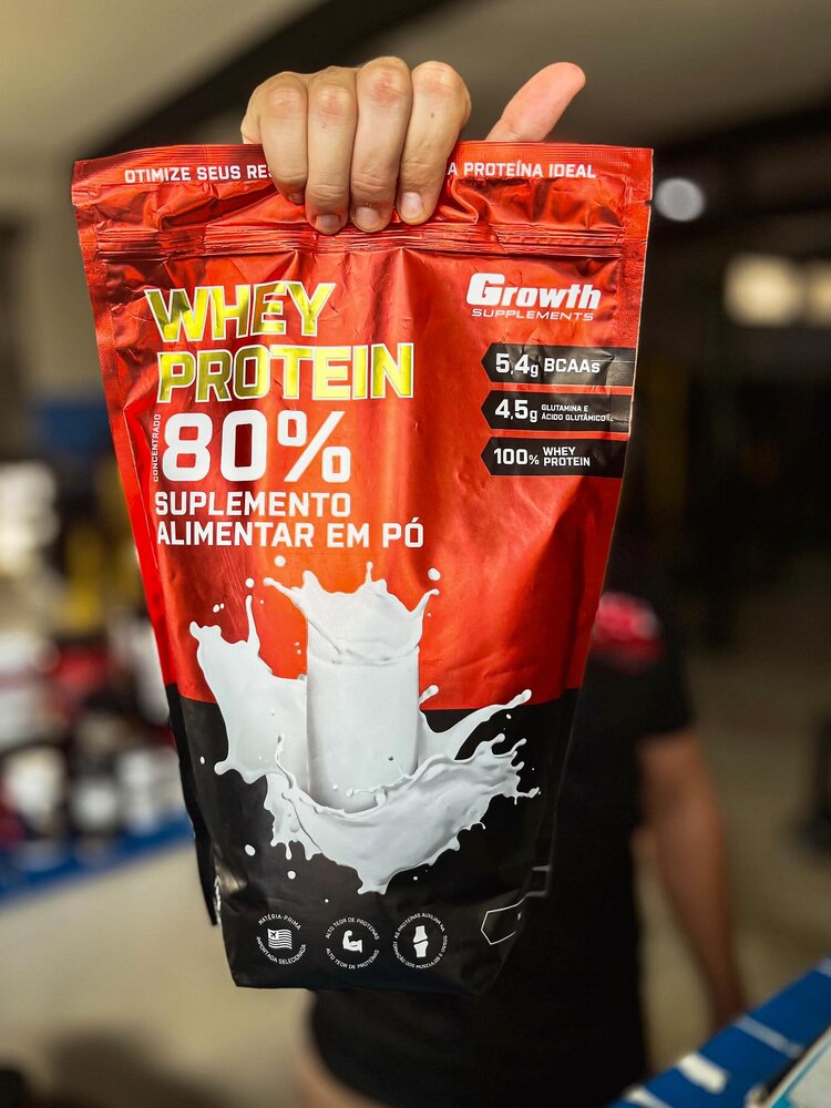 Whey Growth 80 — rotina de suplementação: shake pós-treino